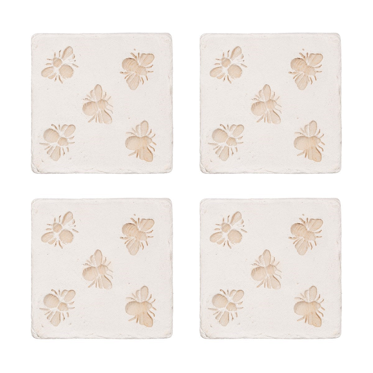 Bee Imprint Coasters - Set of 4