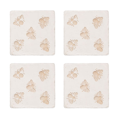 Bee Imprint Coasters - Set of 4