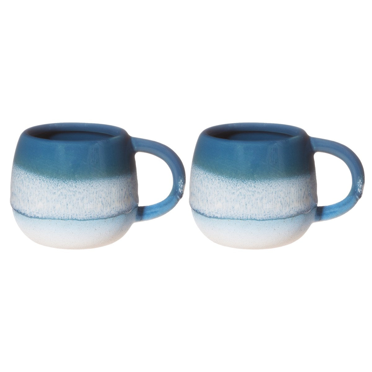 Mojave Glaze Espresso Blue Mug - Set of 2