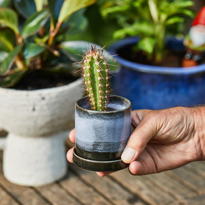 Mojave Midnight Planter with Saucer