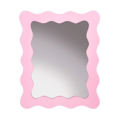 Wiggle Border Mirror Pink