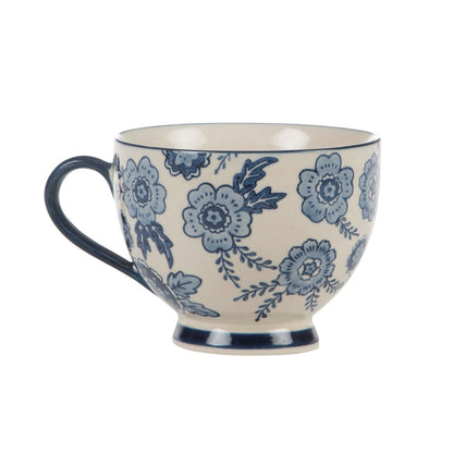 Blue Willow Floral Mug