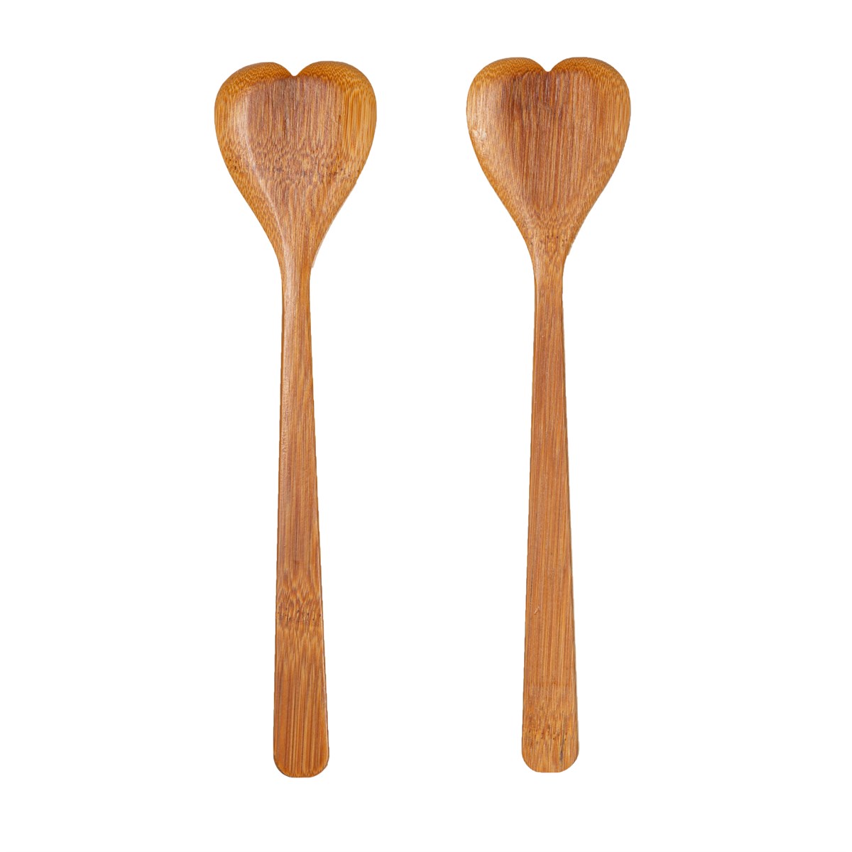 Heart Bamboo Salad Servers