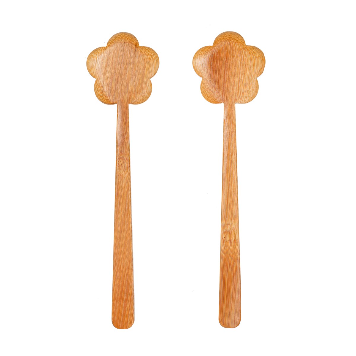 Flower Bamboo Salad Servers