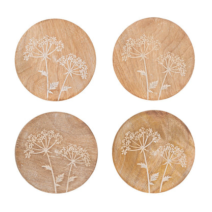 Cow Parsley Coasters - Set of 4