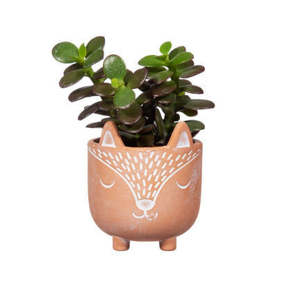 Mini Woodland Fox Terracotta Planter