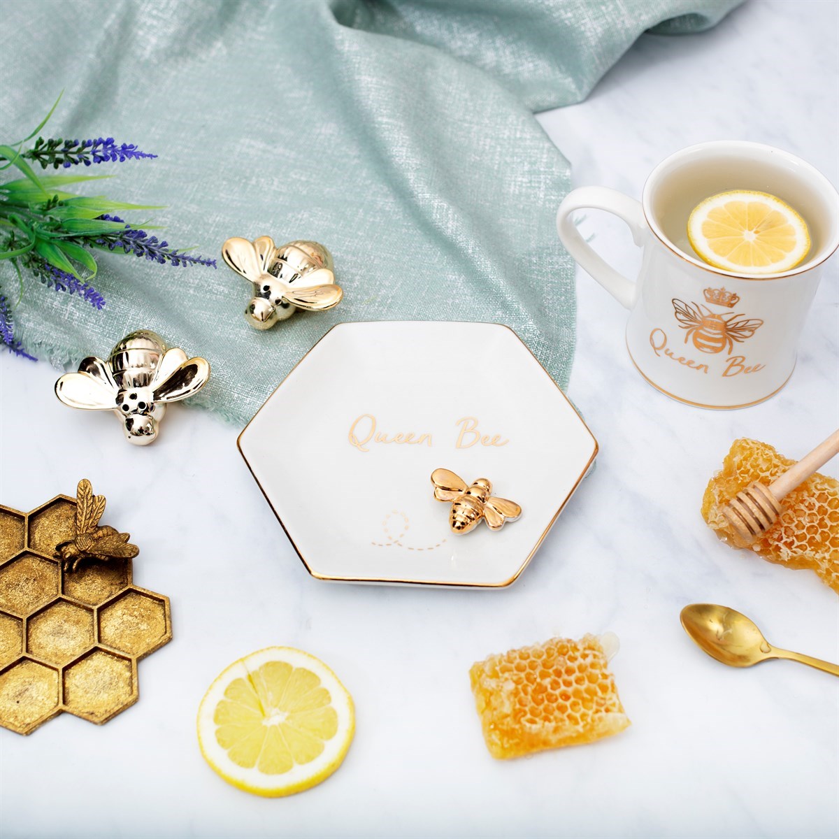 Queen Bee Golden Salt & Pepper Set