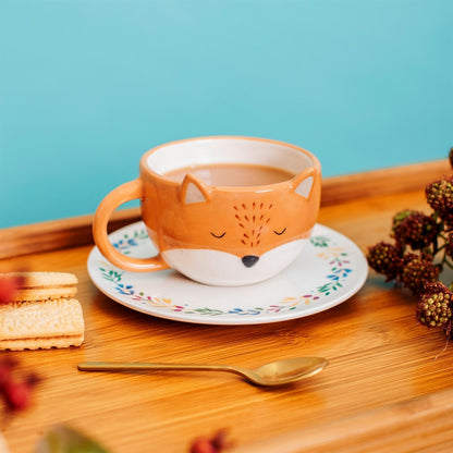 Finley Fox Tea Cup and Saucer Set