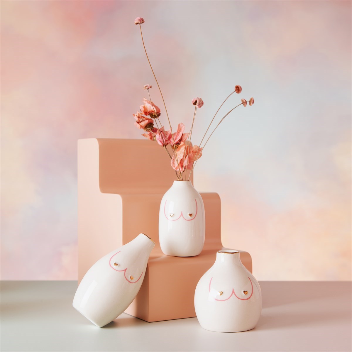 Girl Power Boobies Vases - Set of 3