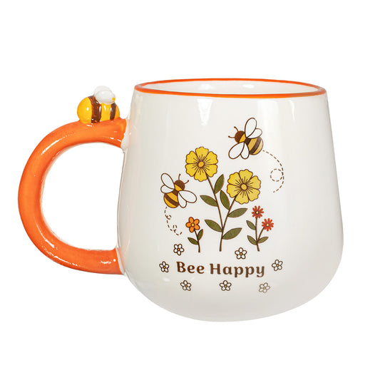 Retro "Bee Happy" Mug