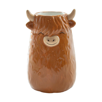 Highland Cow Small Vase