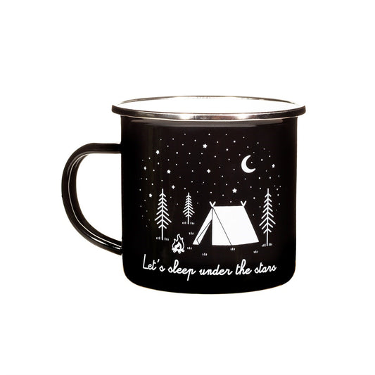 Under the Stars Enamel Mug Black