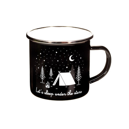 Under the Stars Enamel Mug Black