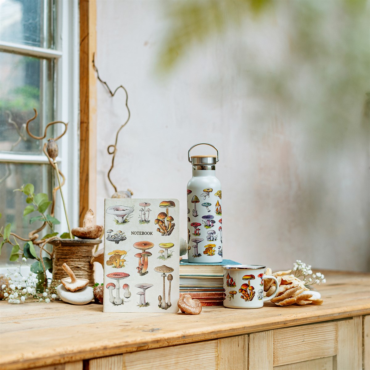 Vintage Mushroom Enamel Mug