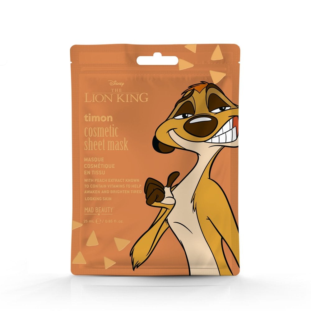 Lion King Reborn Cosmetic Sheet Mask - Timon Peach