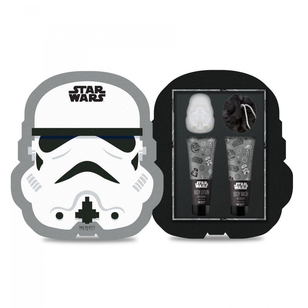 Storm Trooper Gift set with puff,body wash, lotion, fizzer